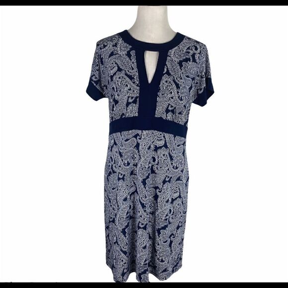 Michael Michael Kors Blue Paisley Casual Dress - Picture 4 of 7